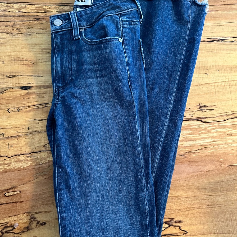 PAIGE Women's Boot Cut Jeans - Dark Blue